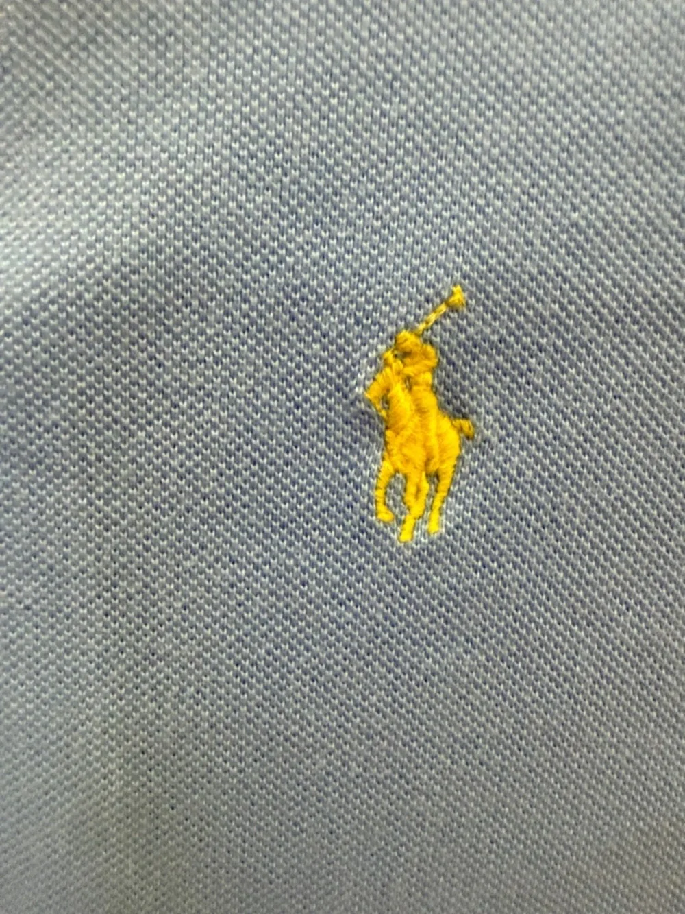 Ralph Lauren Light Blue Polo with Yellow Pony Embroidery